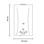 Terma a gas de 10 Lts/min. Top – Tiro Natural Aquamaxx - Imagen 3