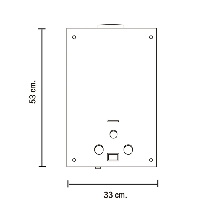 Terma de paso 7.5 Ltsmin Tipo B con vidrio templado Aquamaxx - Imagen 4