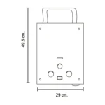 Terma de paso a gas 5.5 Ltsmin Tipo A con vidrio templado Aquamaxx - Imagen 3