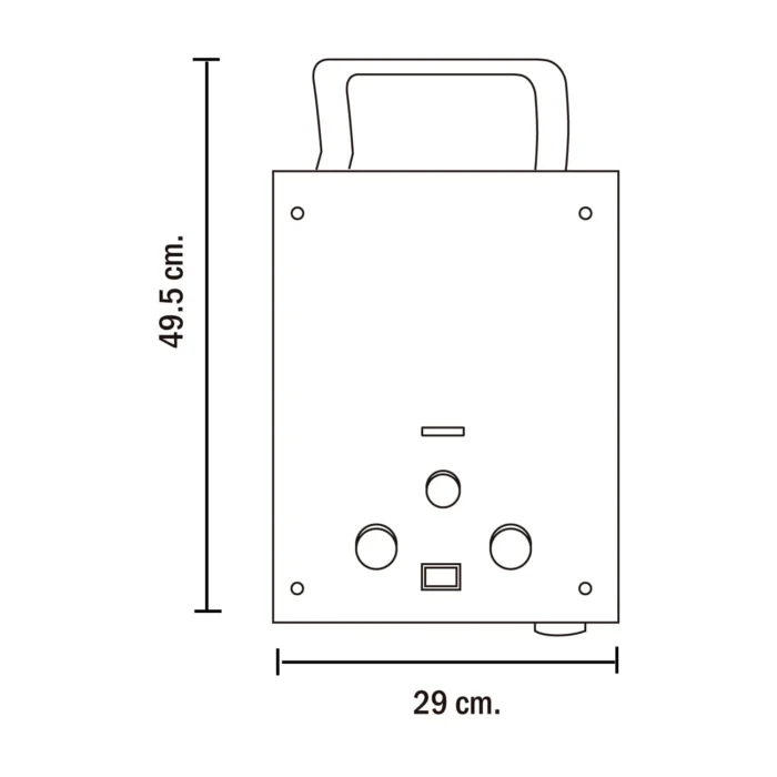 Terma de paso a gas 5.5 Ltsmin Tipo A con vidrio templado Aquamaxx - Imagen 3